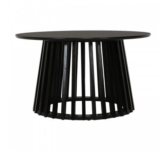 Τραπέζι σαλονιού Domonic mdf σε μαύρη απόχρωση Φ80x45εκ Υλικό: MDF - PINE WOOD 260-000037