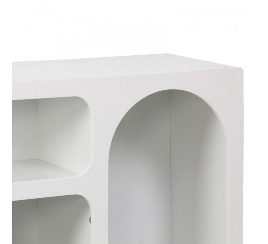 Μπουφές Emersi με ράφια mdf σε λευκή απόχρωση 164x34x76εκ Υλικό: MDF 260-000038