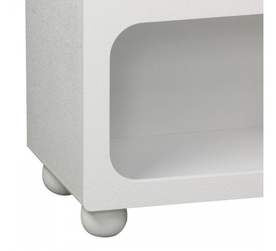 Μπουφές Emersi με ράφια mdf σε λευκή απόχρωση 164x34x76εκ Υλικό: MDF 260-000038