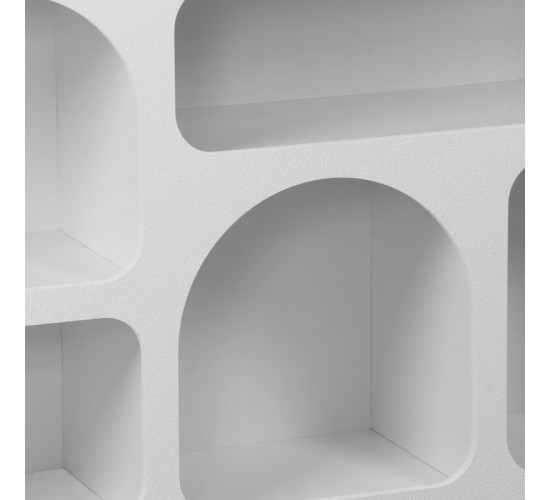 Μπουφές Emersi με ράφια mdf σε λευκή απόχρωση 164x34x76εκ Υλικό: MDF 260-000038