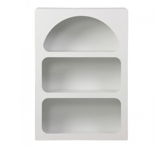 Βιβλιοθήκη-ραφιέρα Emersi mdf σε λευκή απόχρωση 70x35x100εκ Υλικό: MDF 260-000039