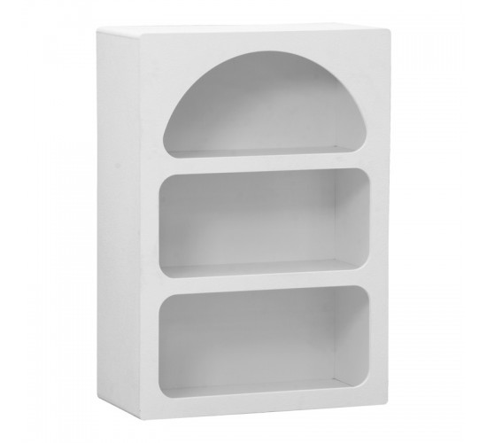 Βιβλιοθήκη-ραφιέρα Emersi mdf σε λευκή απόχρωση 70x35x100εκ Υλικό: MDF 260-000039