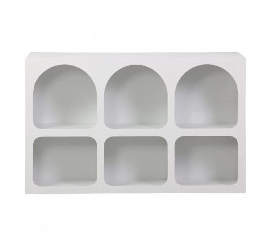 Μπουφές Emersi με ράφια mdf σε λευκή απόχρωση 120x35x76εκ Υλικό: MDF 260-000040