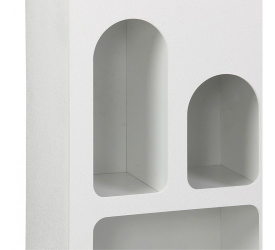 Βιβλιοθήκη Emersi mdf σε λευκή απόχρωση 48x35x180εκ Υλικό: MDF 260-000041