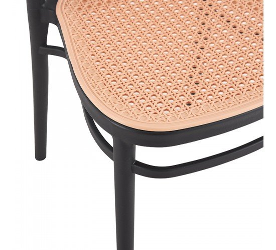 Καρέκλα Juniper με UV protection PP μαύρο-μπεζ 51x40.5x86.5εκ. Υλικό: PP UV PROTECTION 262-000002