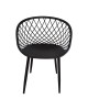 Καρέκλα Ezra μαύρο pp-πόδι μαύρο μέταλλο 62x42x82εκ 262-000025