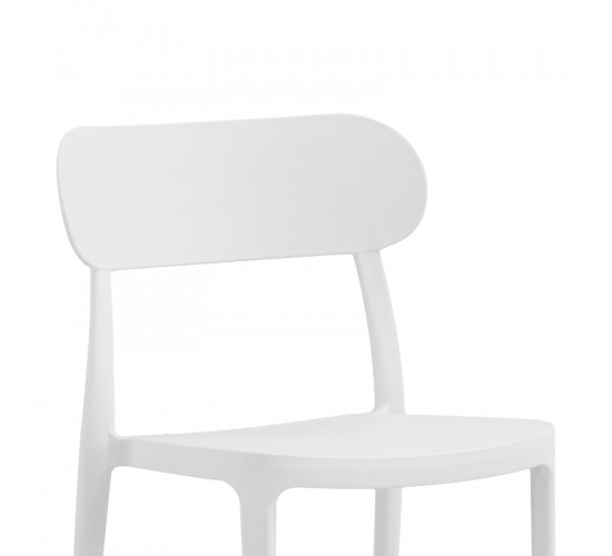 Καρέκλα Amvroan στοιβαζόμενη με UV protection λευκό pp 51x49x79.5εκ Υλικό: PP 262-000035