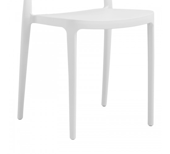 Καρέκλα Amvroan στοιβαζόμενη με UV protection λευκό pp 51x49x79.5εκ Υλικό: PP 262-000035