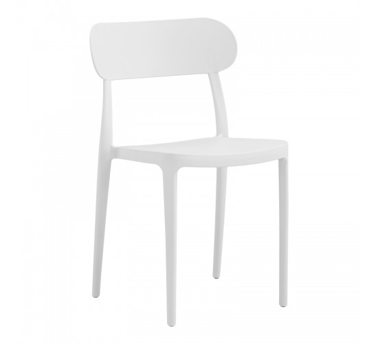 Καρέκλα Amvroan στοιβαζόμενη με UV protection λευκό pp 51x49x79.5εκ Υλικό: PP 262-000035