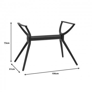 Βάση τραπεζιού Herno λευκό pp 106x61x73εκ Υλικό: PP 262-000042