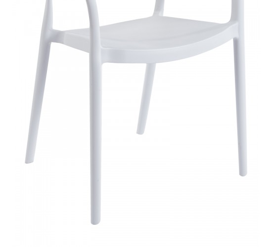 Πολυθρόνα Ankara στοιβαζόμενη pp-pe rattan σε λευκή-φυσική απόχρωση 54x55.5x77εκ Υλικό: PP 262-000050