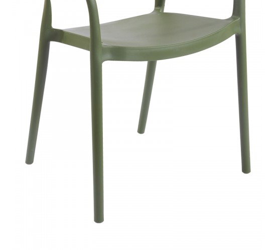 Πολυθρόνα Ankara στοιβαζόμενη pp-pe rattan σε λαδί-φυσική απόχρωση 54x55.5x77εκ Υλικό: PP 262-000053