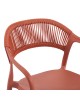 Πολυθρόνα Ankara στοιβαζόμενη pp-pe rattan σε terracotta απόχρωση 54x55.5x77εκ Υλικό: PP 262-000054