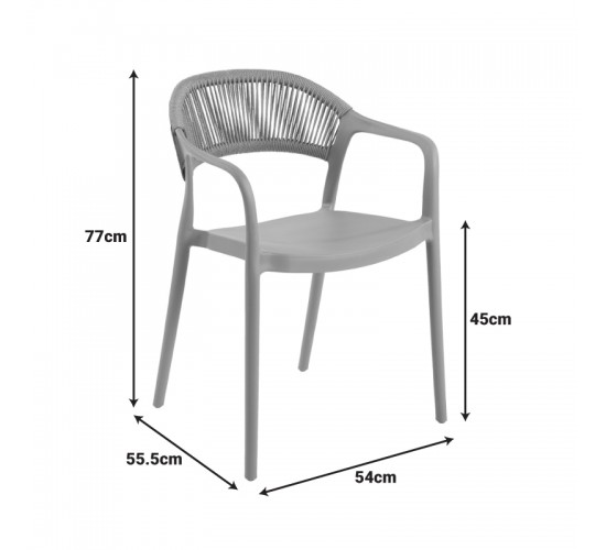 Πολυθρόνα Ankara στοιβαζόμενη pp-pe rattan σε terracotta απόχρωση 54x55.5x77εκ Υλικό: PP 262-000054