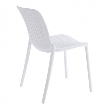 Καρέκλα Teragi στοιβαζόμενη pp με UV protection λευκή 58x43.5x82εκ Υλικό: PP 262-000057