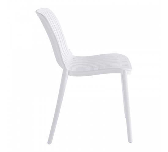 Καρέκλα Teragi στοιβαζόμενη pp με UV protection λευκή 58x43.5x82εκ Υλικό: PP 262-000057