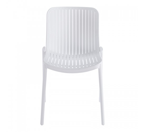 Καρέκλα Teragi στοιβαζόμενη pp με UV protection λευκή 58x43.5x82εκ Υλικό: PP 262-000057