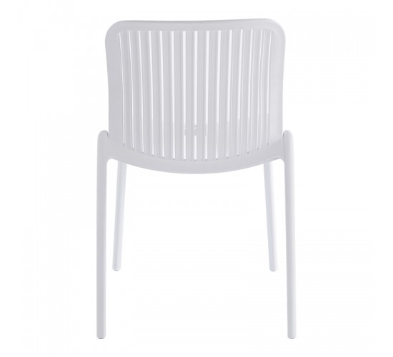 Καρέκλα Teragi στοιβαζόμενη pp με UV protection λευκή 58x43.5x82εκ Υλικό: PP 262-000057