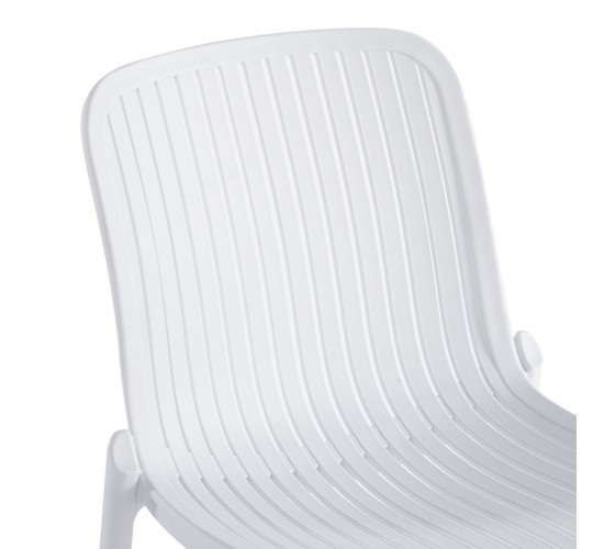 Καρέκλα Teragi στοιβαζόμενη pp με UV protection λευκή 58x43.5x82εκ Υλικό: PP 262-000057