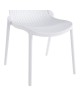 Καρέκλα Teragi στοιβαζόμενη pp με UV protection λευκή 58x43.5x82εκ Υλικό: PP 262-000057