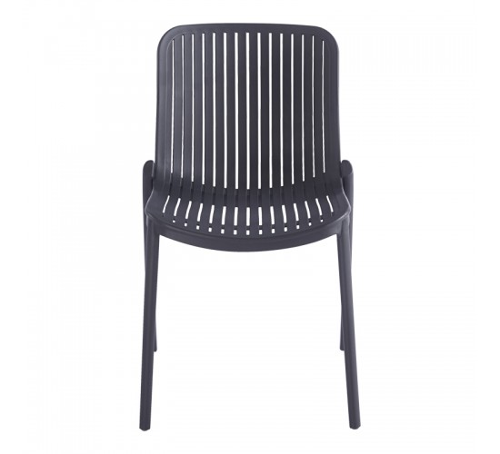Καρέκλα Teragi στοιβαζόμενη pp με UV protection ανθρακί 58x43.5x82εκ Υλικό: PP 262-000058