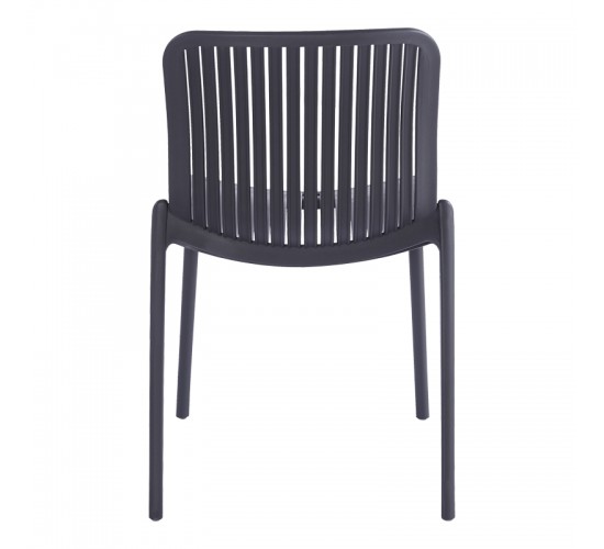 Καρέκλα Teragi στοιβαζόμενη pp με UV protection ανθρακί 58x43.5x82εκ Υλικό: PP 262-000058