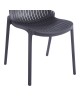 Καρέκλα Teragi στοιβαζόμενη pp με UV protection ανθρακί 58x43.5x82εκ Υλικό: PP 262-000058