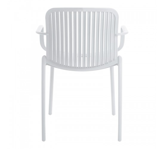 Πολυθρόνα Teragi στοιβαζόμενη pp με UV protection λευκή 59x57x82εκ Υλικό: PP 262-000061