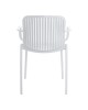 Πολυθρόνα Teragi στοιβαζόμενη pp με UV protection λευκή 59x57x82εκ Υλικό: PP 262-000061