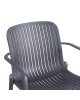 Πολυθρόνα Teragi στοιβαζόμενη pp με UV protection ανθρακί 59x57x82εκ Υλικό: PP 262-000062