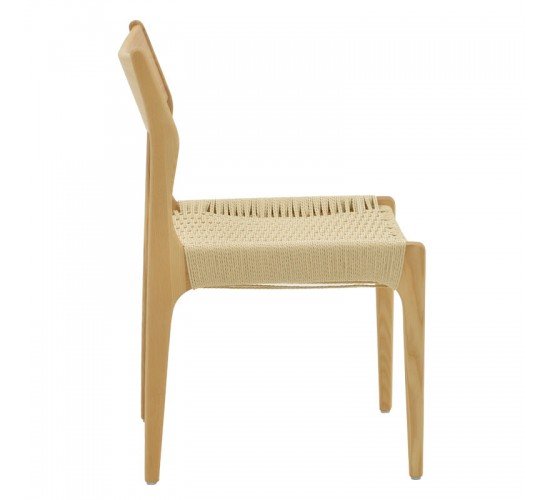 Καρέκλα Martina ξύλο οξιάς φυσικό-έδρα φυσικό σχοινί 46x49x81εκ Υλικό: BEECH WOOD - ROPE 263-000009