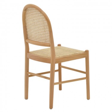 Καρέκλα Alessia ξύλο οξιάς-rattan φυσικό 43x44x89εκ Υλικό: BEECH WOOD - PE RATTAN 263-000010