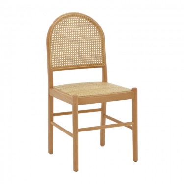 Καρέκλα Alessia ξύλο οξιάς-rattan φυσικό 43x44x89εκ Υλικό: BEECH WOOD - PE RATTAN 263-000010
