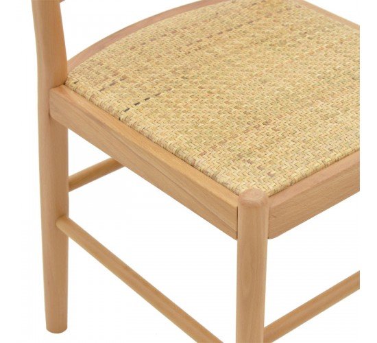 Καρέκλα Alessia ξύλο οξιάς-rattan φυσικό 43x40x89εκ Υλικό: BEECH WOOD - PE RATTAN 263-000010