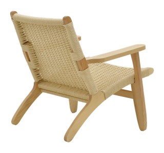 Πολυθρόνα Chiara ξύλο οξιάς φυσικό-έδρα φυσικό σχοινί 70x68x75εκ Υλικό: ASH WOOD - BEECH WOOD - ROPE 263-000014