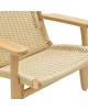 Πολυθρόνα Chiara ξύλο οξιάς φυσικό-έδρα φυσικό σχοινί 70x68x75εκ Υλικό: ASH WOOD - BEECH WOOD - ROPE 263-000014
