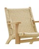 Πολυθρόνα Chiara ξύλο οξιάς φυσικό-έδρα φυσικό σχοινί 70x68x75εκ Υλικό: ASH WOOD - BEECH WOOD - ROPE 263-000014