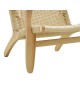 Πολυθρόνα Chiara ξύλο οξιάς φυσικό-έδρα φυσικό σχοινί 70x68x75εκ Υλικό: ASH WOOD - BEECH WOOD - ROPE 263-000014