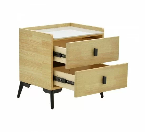 Κομοδίνο Alessio mdf φυσικό-μαύρο μέταλλο 46x37x47εκ Υλικό: MDF - STEEL 263-000015 Κομοδίνο Alessio mdf φυσικό-μαύρο μέταλλο 46x37x47εκ Υλικό: MDF - STEEL 263-000015