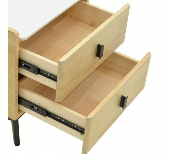 Κομοδίνο Alessio mdf φυσικό-μαύρο μέταλλο 46x37x47εκ Υλικό: MDF - STEEL 263-000015 Κομοδίνο Alessio mdf φυσικό-μαύρο μέταλλο 46x37x47εκ Υλικό: MDF - STEEL 263-000015