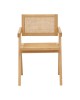 Πολυθρόνα Kalen φυσικό rubberwood 52x59x79εκ Υλικό: RUBBER WOOD - RATTAN 263-000022