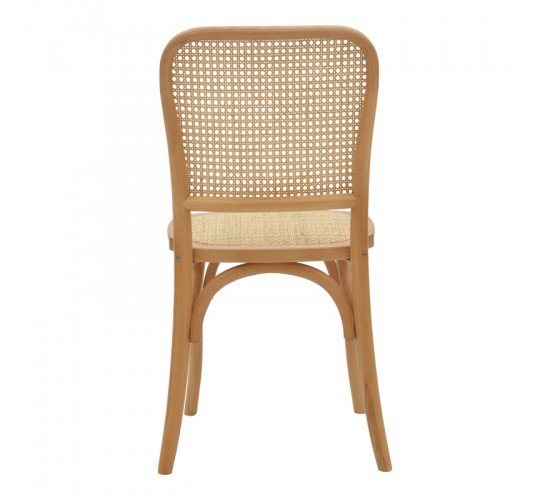 Καρέκλα Kalliope φυσικό ξύλο οξιάς-φυσικό rattan 45x50x89εκ Υλικό: BEECH-RATTAN 263-000027