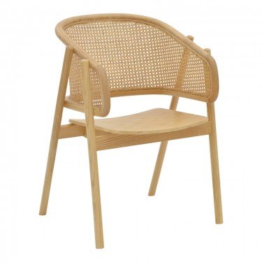 Πολυθρόνα Wenzy φυσικό Rattan - μασίφ ξύλο toon 58x58x82εκ Υλικό: TOON WOOD - PLYWOOD 263-000028