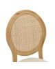 Καρέκλα Canco φυσικό rubberwood-φυσικό rattan 50x55x98εκ Υλικό: RUBBERWOOD-RATTAN-FABRIC CUSHION 263-000032