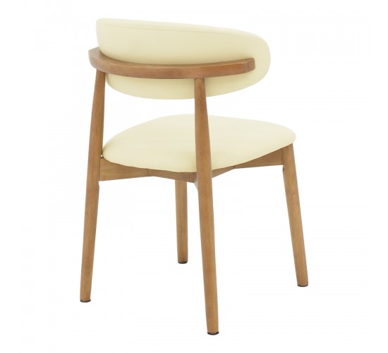 Καρέκλα Ubene rubberwood και pu σε καρυδί και μπεζ απόχρωση 46x58x79εκ Υλικό: RUBBERWOOD - PU 263-000052 Καρέκλα Ubene rubberwood και pu σε καρυδί και μπεζ απόχρωση 46x58x79εκ Υλικό: RUBBERWOOD - PU 263-000052