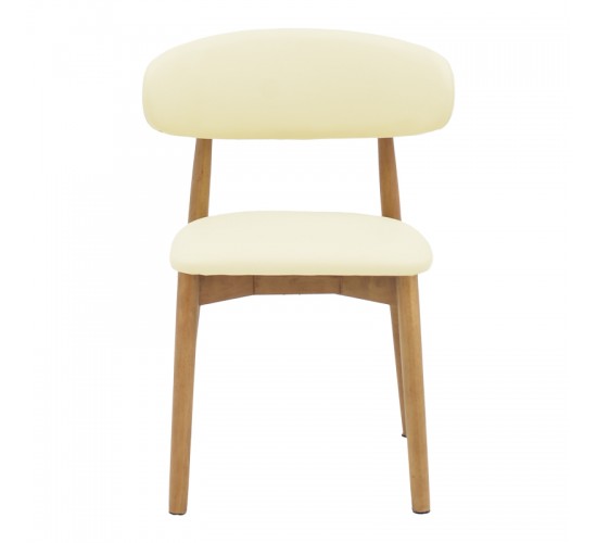 Καρέκλα Ubene rubberwood και pu σε καρυδί και μπεζ απόχρωση 46x58x79εκ Υλικό: RUBBERWOOD - PU 263-000052 Καρέκλα Ubene rubberwood και pu σε καρυδί και μπεζ απόχρωση 46x58x79εκ Υλικό: RUBBERWOOD - PU 263-000052