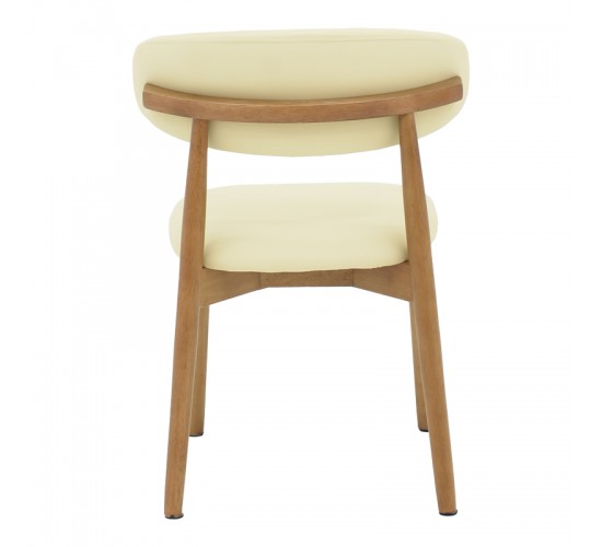 Καρέκλα Ubene rubberwood και pu σε καρυδί και μπεζ απόχρωση 46x58x79εκ Υλικό: RUBBERWOOD - PU 263-000052 Καρέκλα Ubene rubberwood και pu σε καρυδί και μπεζ απόχρωση 46x58x79εκ Υλικό: RUBBERWOOD - PU 263-000052