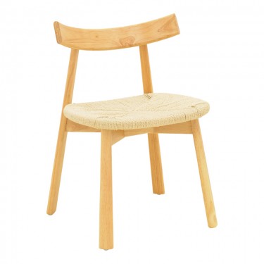 Καρέκλα Clareta rubberwood-σχοινί σε φυσική απόχρωση 53x55x79εκ Υλικό: RUBBERWOOD - ROPE 263-000057