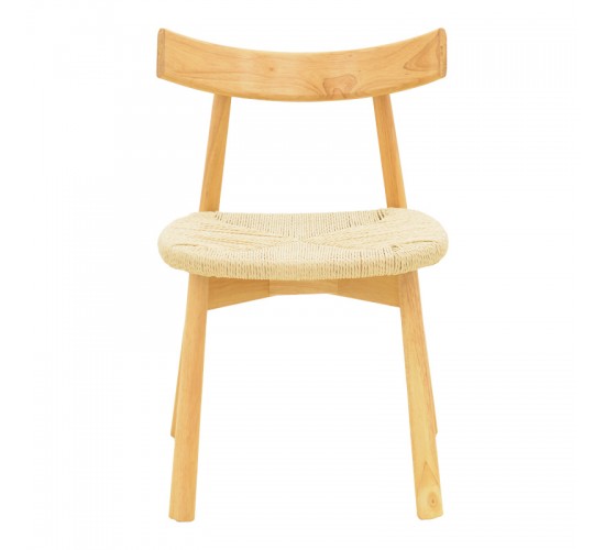 Καρέκλα Clareta rubberwood-σχοινί σε φυσική απόχρωση 53x55x79εκ Υλικό: RUBBERWOOD - ROPE 263-000057