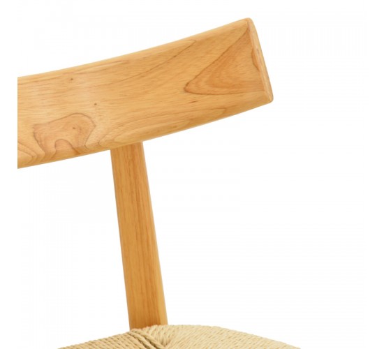 Καρέκλα Clareta rubberwood-σχοινί σε φυσική απόχρωση 53x55x79εκ Υλικό: RUBBERWOOD - ROPE 263-000057